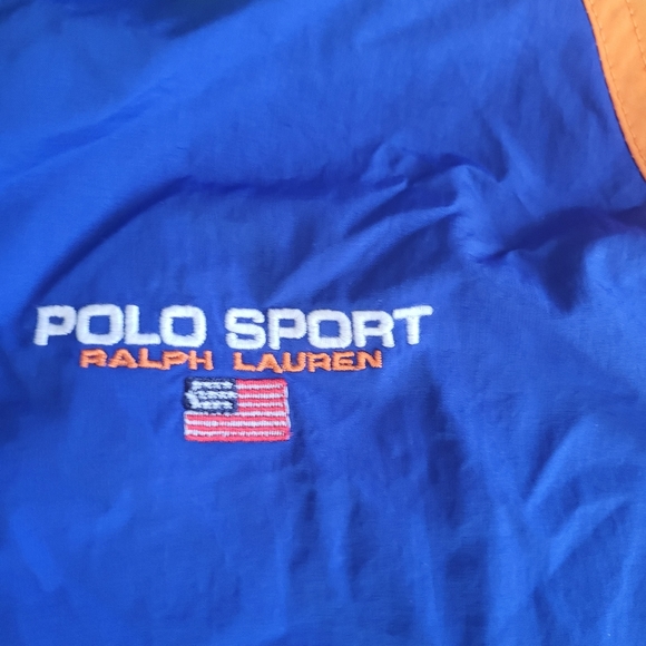 Polo Sport Ralph Lauren Rugby Royal Logo Hooded Windbreaker Jacket - Size M NWT - Picture 2 of 5